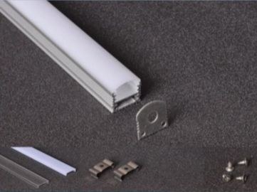 Silver U Shaped Aluminum Channel , 20x20mm Aluminum Profile For Led Light