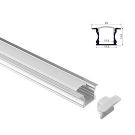 25X15mm 12.5mm LED Aluminiumprofil-einfache Installation für flexible geführte Streifen